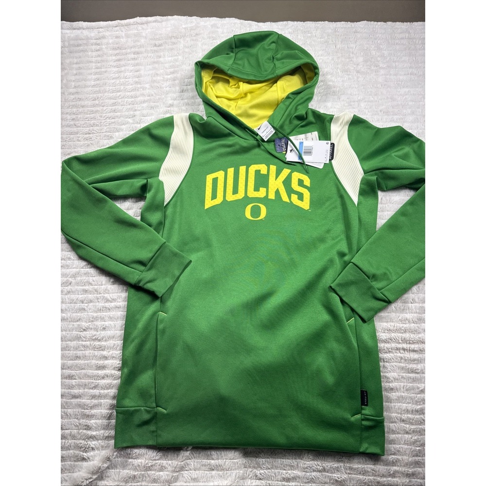 NWT Nike Oregon Ducks Men M Hoodie On-Field Green Yellow On Field Apparel NEW!